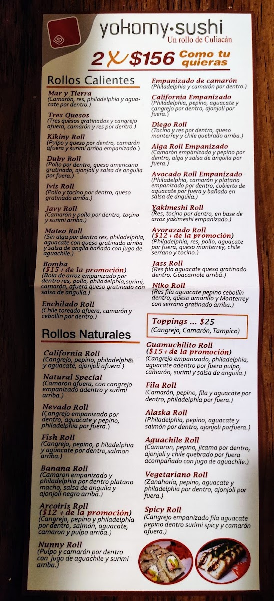 Yokomy Sushi Sabor A Sushi Menu - Image 3
