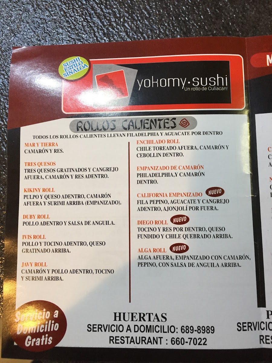 Yokomy Sushi Sabor A Sushi Menu - Image 4